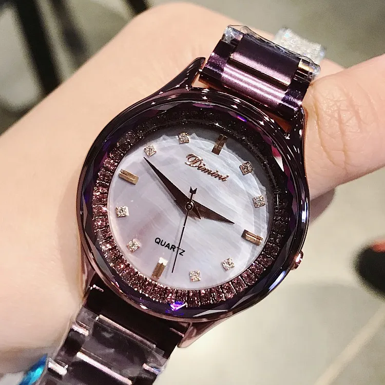 Женские наручные часы с бриллиантами модные кварцевые кристаллами женские