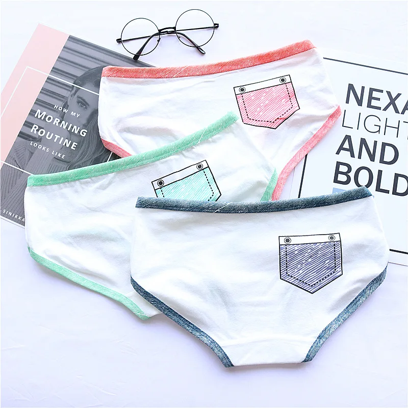 Комплект из 4 весенних трусиков для девочек милое хлопковое нижнее белье детские