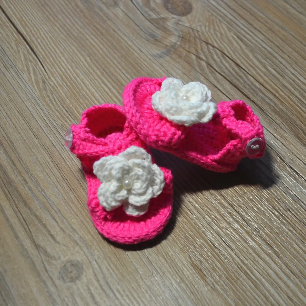 QYFLYXUEQYFLYXUE-вязаные детские ботинки вязаные Детские Тапочки балерины Крестильная