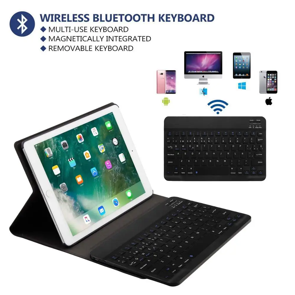 Испанская клавиатура чехол для iPad 6th 9 7 2018 ультратонкая Подставка Крышка 2017/2018 Air