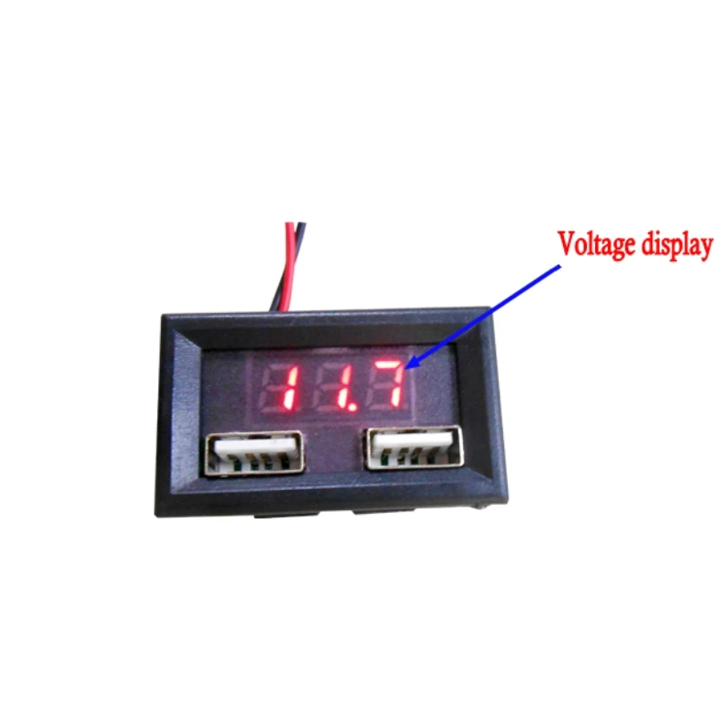 Двойной USB 5 V 2A DC 8-55 V измеритель напряжения вольтметр Вольт тестер er 12 V 24 V 36 V 48 V автомобильный свинцово-кислота, литий тест емкости аккумулятора