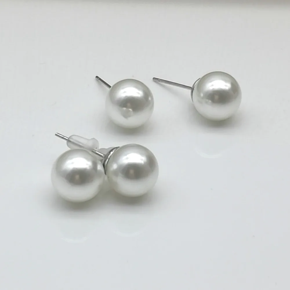 

12 pair of round 6 mm fashion imitation pearl earring