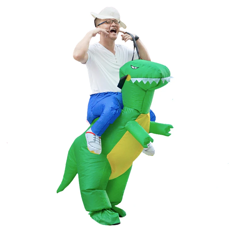 Для взрослых и детей вентилятор работает Дракон T Rex Dino Rider Пурим карнавальный на