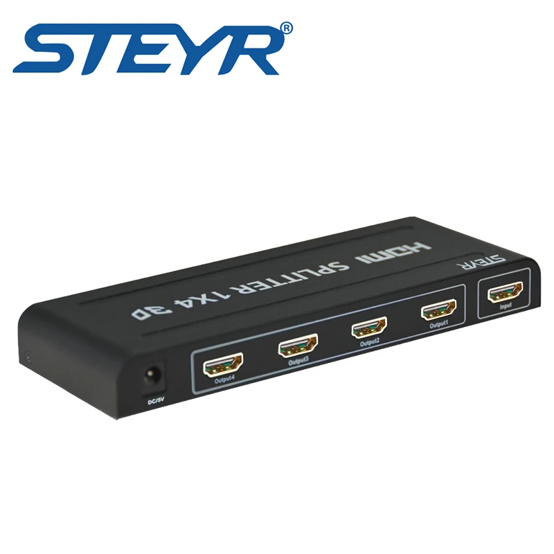STEYR HDMI Splitter1x4 Ultra HD 4K/2K 1 вход 4 выхода Full HD1080P Поддержка 3D CEC для TV PS3/4 DVD Blu Ray BOX|Кабели