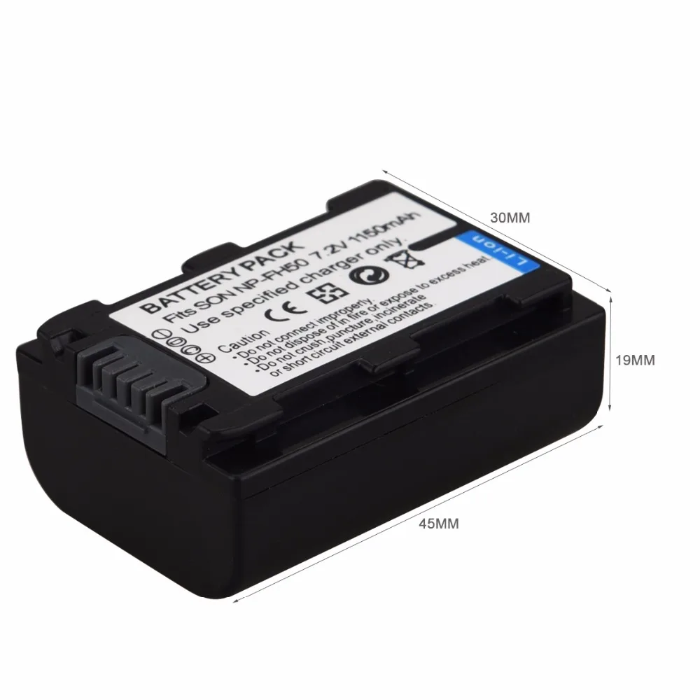 1 шт 1150mAh NP-FH50 NPFH50 NP FH50 Цифровая камера Замена литий-ионная батарея для sony NP-FH50 NP FH50 батарея для камеры