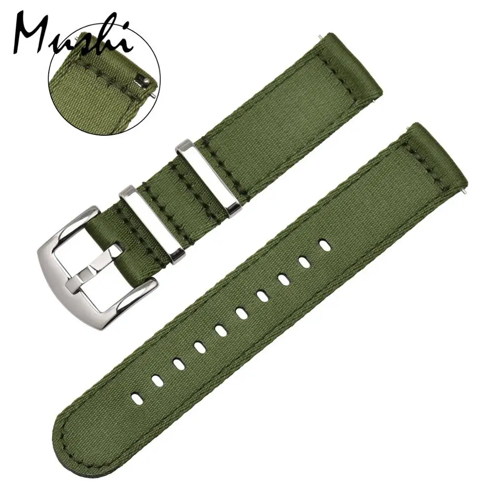 JY7 Army Green James Bond 007 20 мм 22 мм часы с ремешком NATO Band мужские серебряные пряжка холст ремешок с инструментами - Цвет ремешка: JY7 Army Green