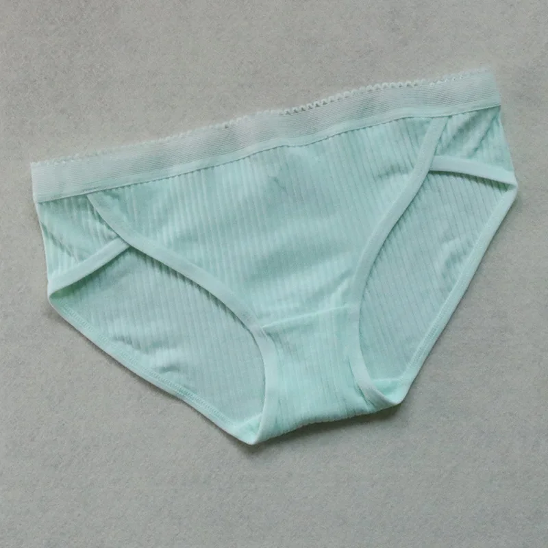 Трусики женские кружевные с низкой посадкой х/б в полоску | Женская одежда