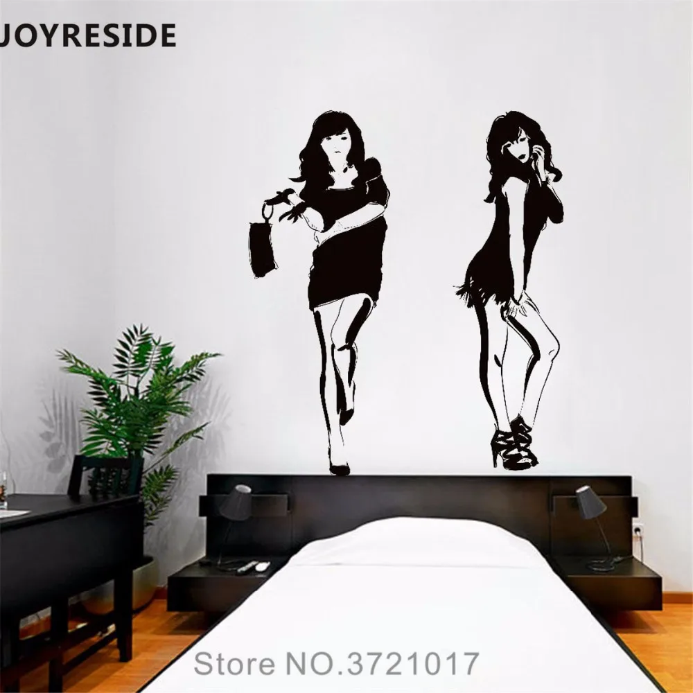 Стикеры на стену для салона красоты Joylive сексуальные девушки стикеры современные