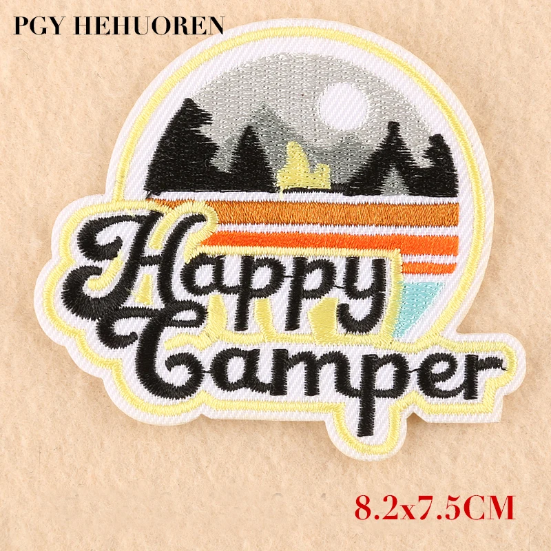 PGY Sunset Forest Rumor Decorative Clothing Iron Patch Embroidery Ironing Sewing Machine DIY Style Clothes Embroidered Landscape | Дом и сад