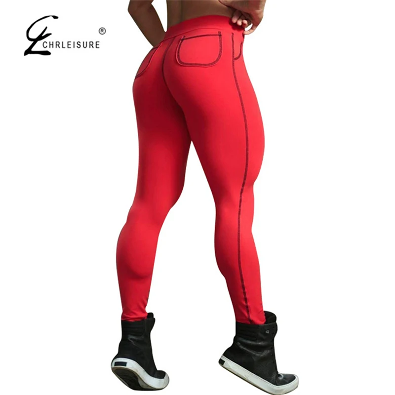 Chrleisure Мода Push Up Леггинсы Женская Повседневная Тощий Бодибилдинг Легинсы
