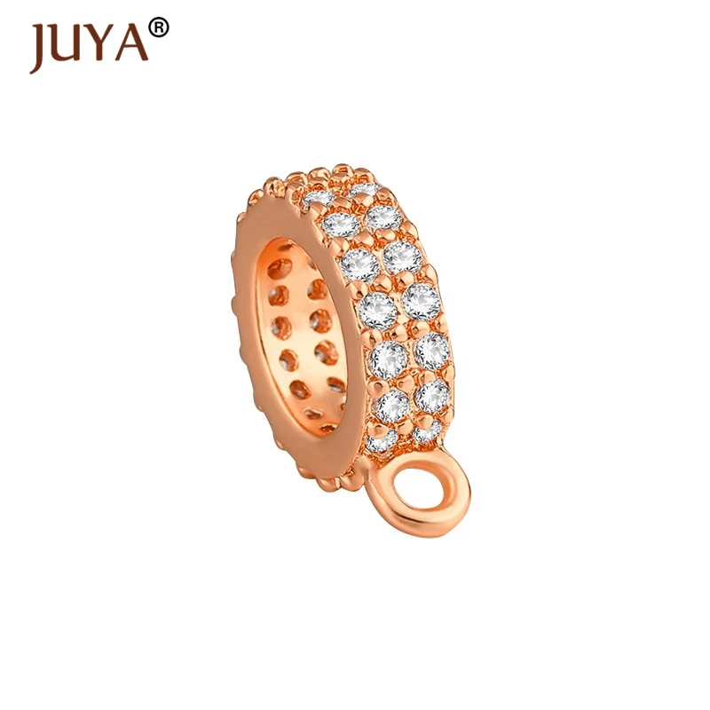 

Juya 10pcs Zircon Bails for Jewelry Making Handmade Jewelry Findings Components Zirconia Charms Bail Connector Accessories