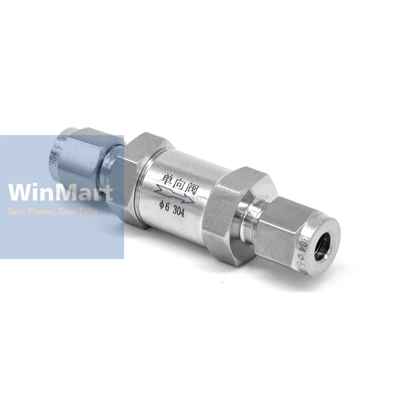 304 Stainless Steel One Way Check Valve Non-return in Line Compression Fit 6mm OD Tube | Обустройство дома