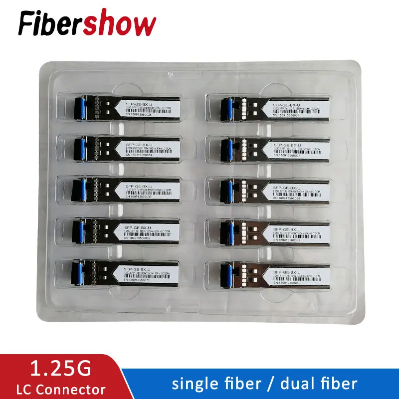 SFP модуль 1 25G LC BiDi 1310nm/1550nm WDM переключатель совместимый приемопередатчика с