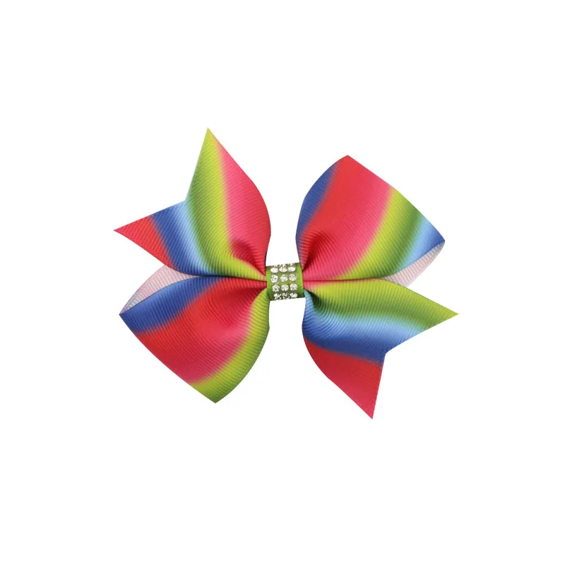 Colors Solid Grosgrain Ribbon Bows Clips Hairpin Girl's hair bows Boutique Hair Clip For Girls Stripe Knot Bow Kids Headware | Детская