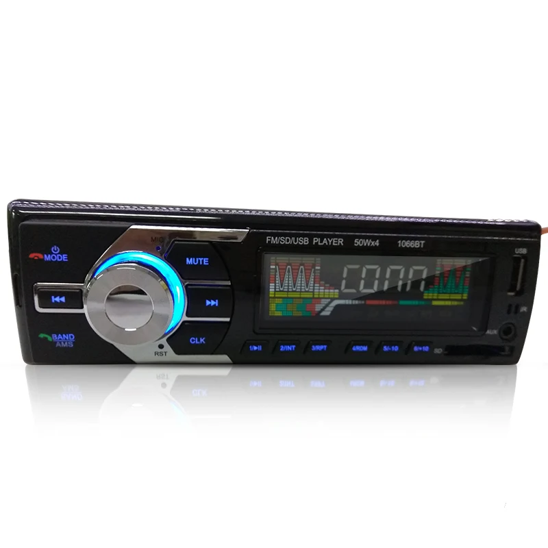 Большой мощности Bluetooth приемник аудио MP3 плеер FM Radio1 Din в тире USB SD AUX автомобиль