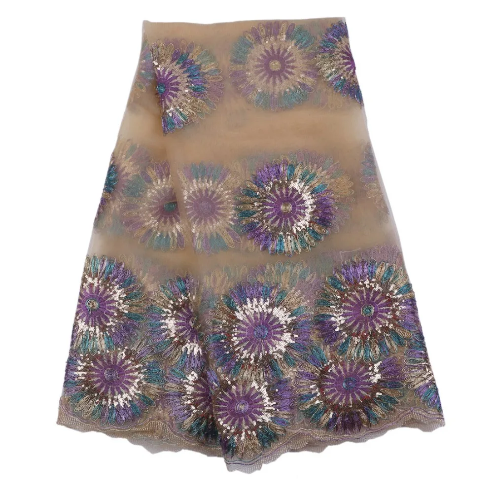 Нигерийские Ткани Шнурка С Вышивкой Кружевной Для Свадебного Платья Горячий