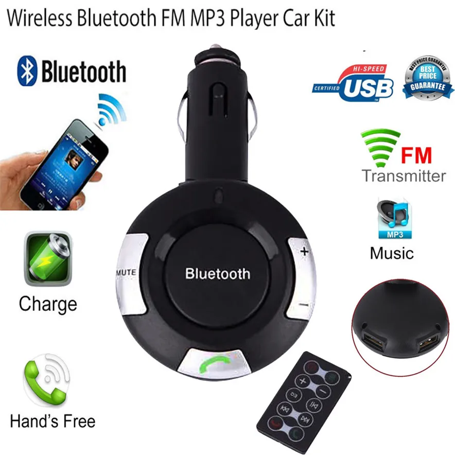 Быстрая отправка Высочайшее качество Bluetooth Car Kit прикуривателя MP3 fm-передатчик