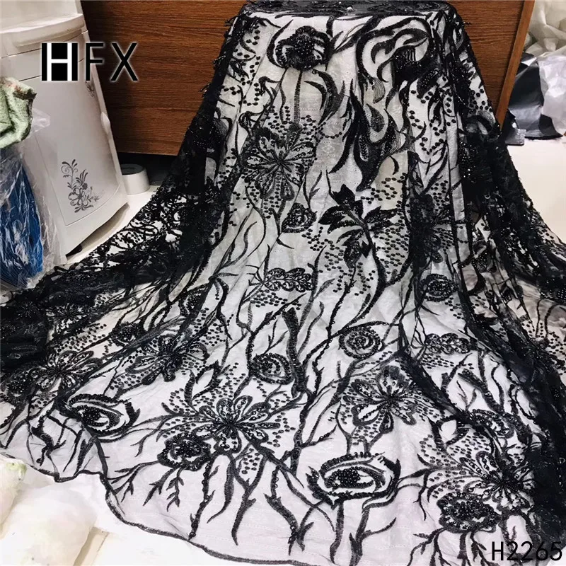 HFX роскошное фиолетовое кружевное платье ручной работы с вышивкой бисером