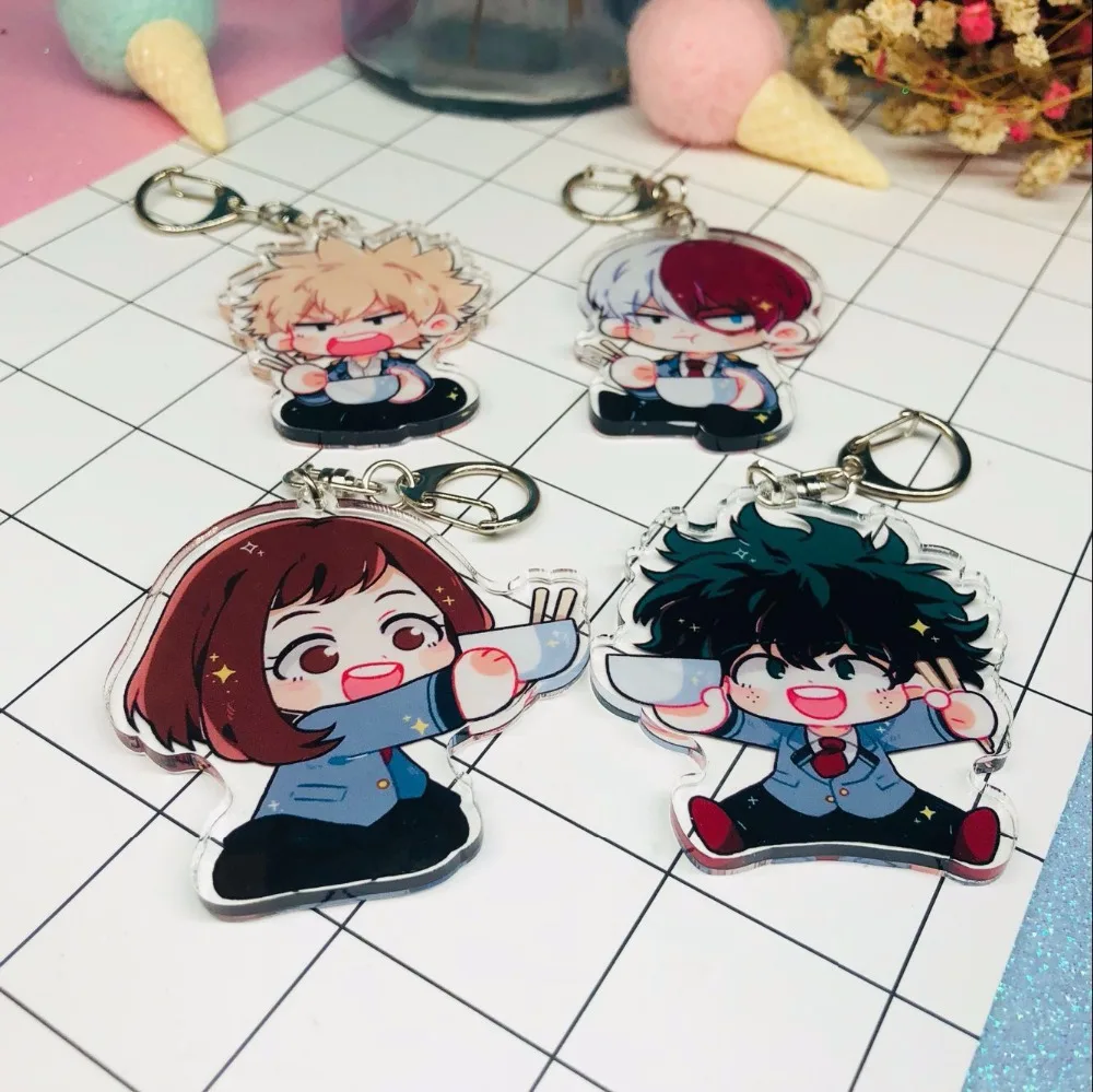 4 шт./компл. аниме мой герой эндемия брелок Bokuno Hero Bakugou Eat версия 7.katsuki odoroki Portachiavi