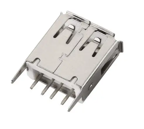 10 шт. USB 2 0 4 pin длина 13 0/13 7/15 мм A Тип гнездовой разъем кудрявый рот прямая ножная