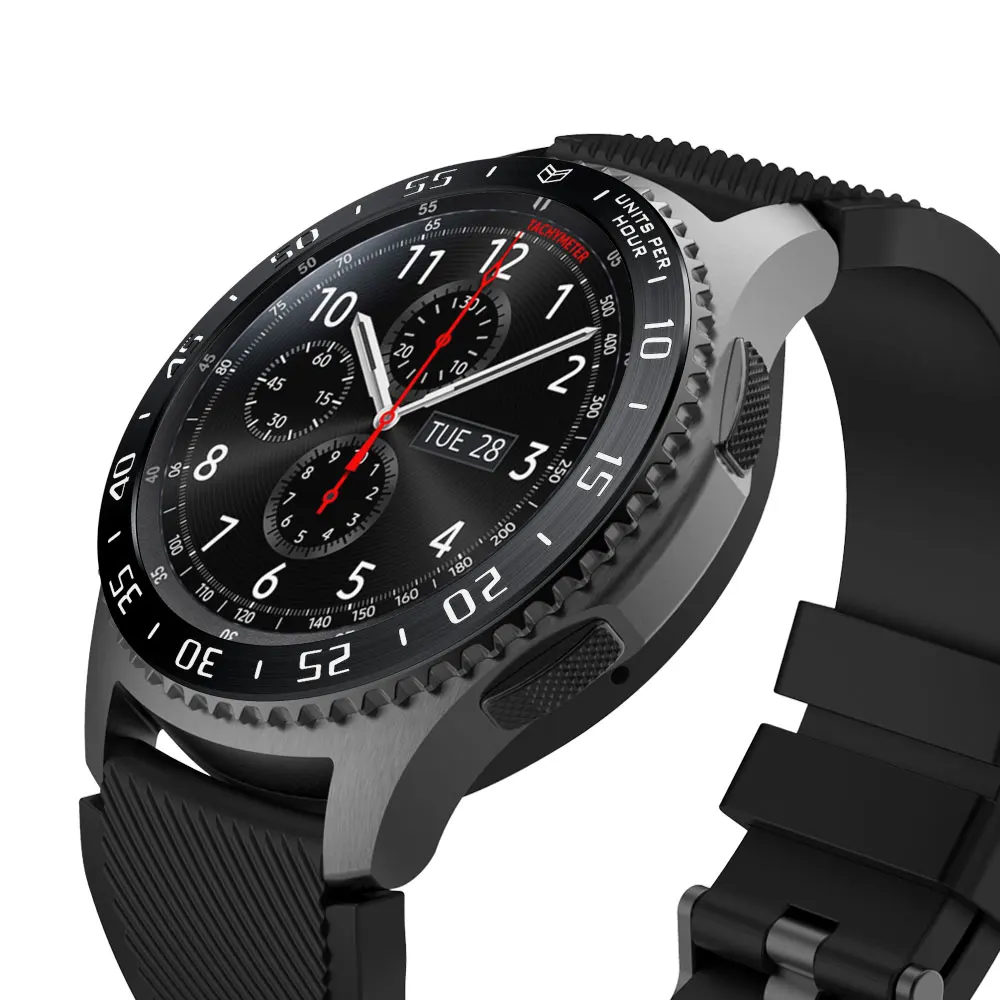 Силиконовый ремешок для samsung gear S3 Frontier/galaxy watch 46 мм часы с окантовкой ремешок против царапин защита Круглый браслет