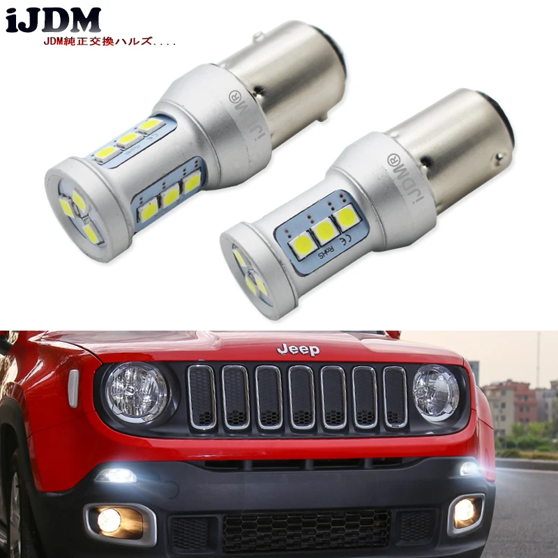 Ijdm CAR 1157 светодиодный может ошибка шины Бесплатная BAY15D BA15D P21/5 Вт для 2015 up jeep