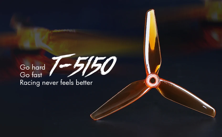 T-MOTOR T5150 с видом от первого лица реквизит 10 шт./пакет 3 лезвия PC Пропеллер CW/CCW опора для POPO система соответствуют F40 II, F60 II рама для фристайла