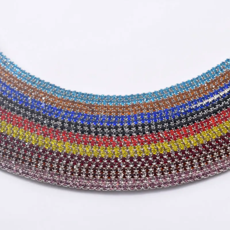 SS6 2 мм 10 ярдов сделай сам кристалл плотность стразы обрезка чашка цепь шитье