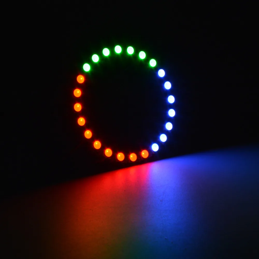 Mokungit 7 биты светодиодный s SK6812 WS2812B 5050 RGB+ белый 6500K светодиодный кольцевой светильник со встроенным модулем 5V