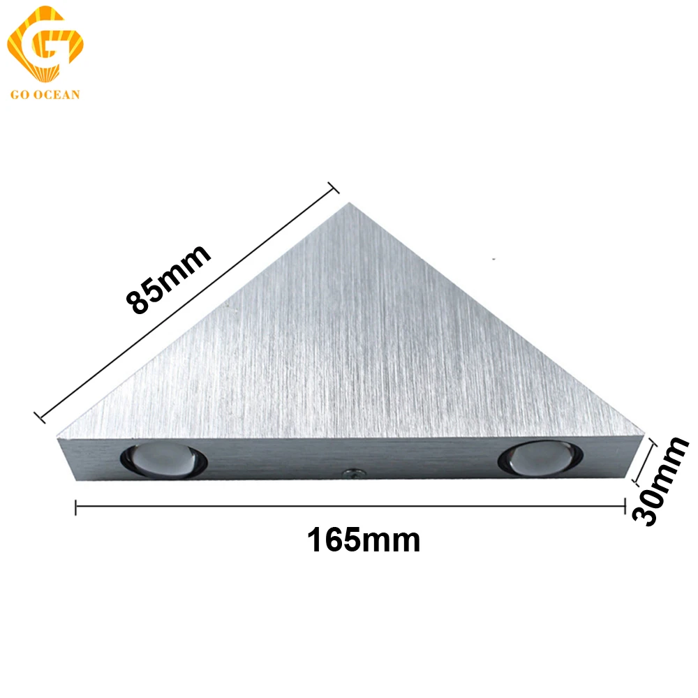 

Wall Lamps Mirror Light 3W Luminaire Triangle Livingroom Bedroom Lighting Sconce LED Modern Wall Light Aluminum Bathroom Lights