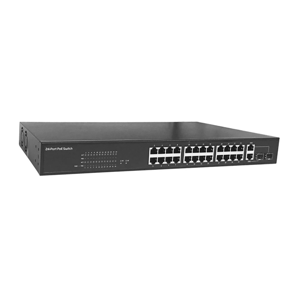 Блок питания с 2 гигабитными портами TP/SFP 100 Мбит/с 24 порта|Коробки передач и