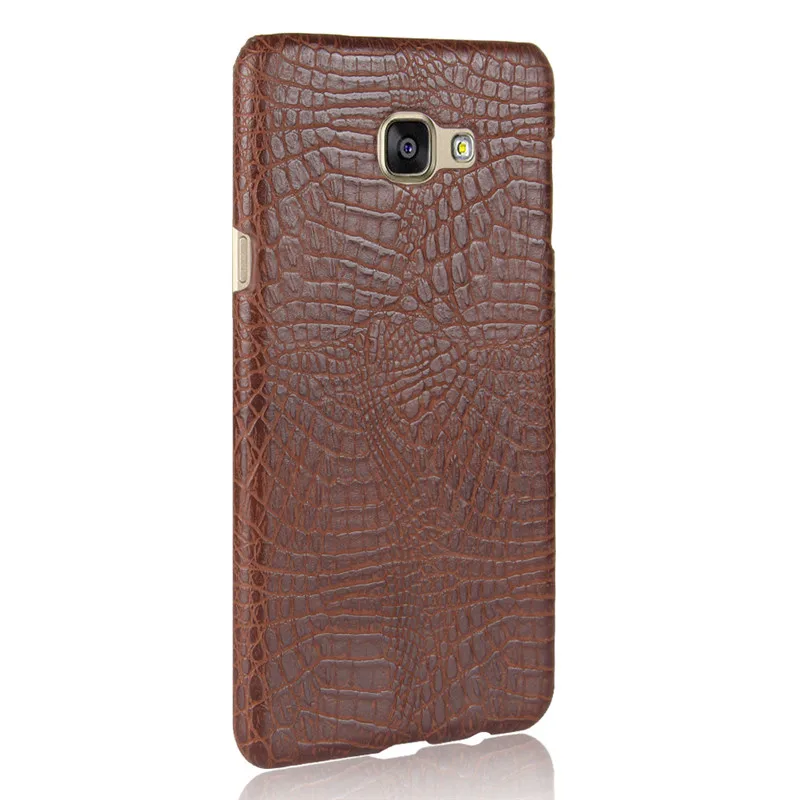 Для samsung Galaxy A5 чехол Роскошный с крокодиловым узором pu кожаный чехол для samsung SM-A510F/DS модная задняя крышка-чехол для телефона - Цвет: Brown