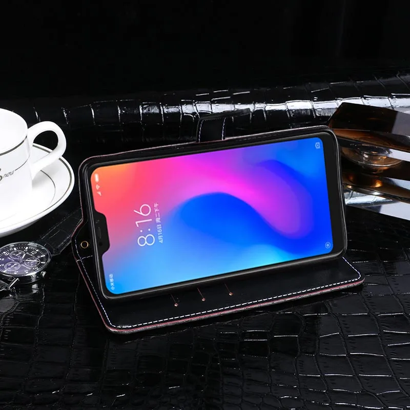 Высококачественный чехол из крокодиловой кожи для Xiaomi Redmi 6 Pro с откидной крышкой