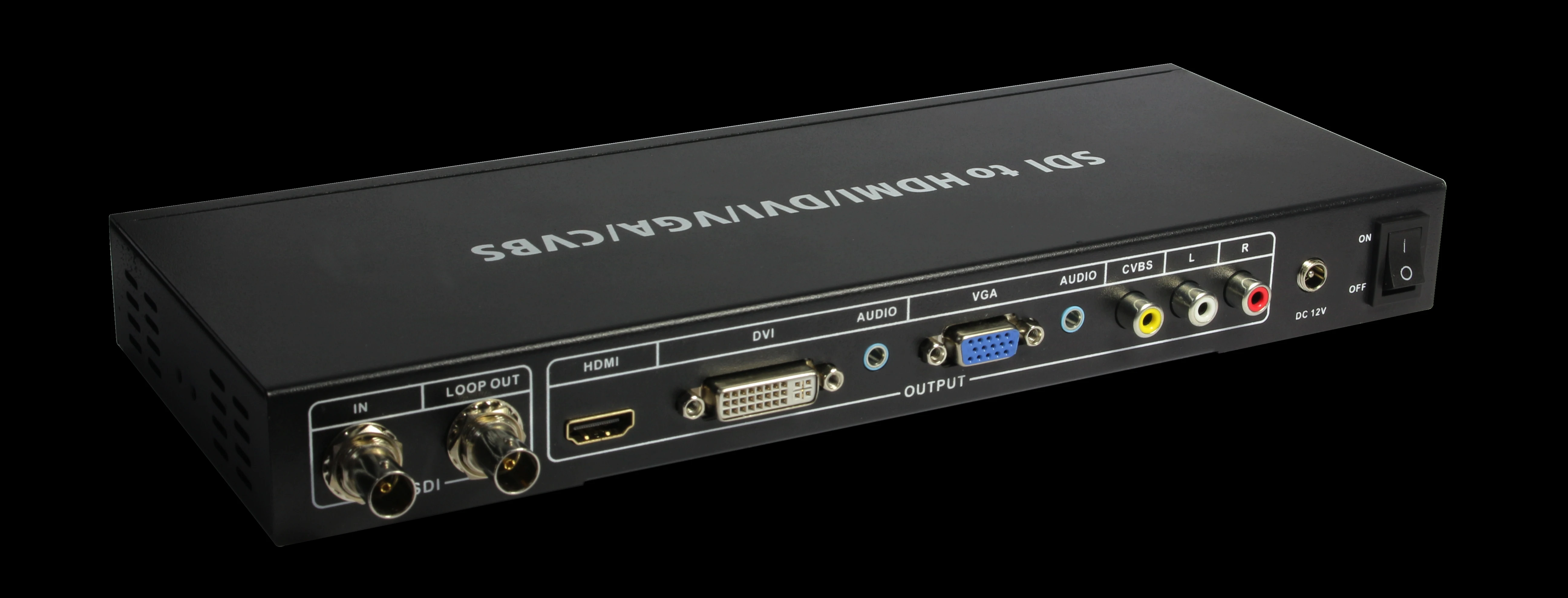 High Quality SDI to ALL Scaler Converter SD HD and 3G-SDI signals HDMI/DVI/VGA Composite Output Splitter switcher |