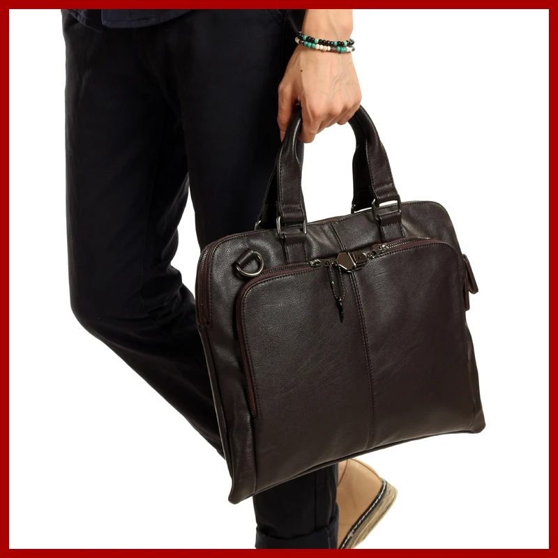 Мужская сумка мессенджер винтажная деловая через плечо из высококачественной