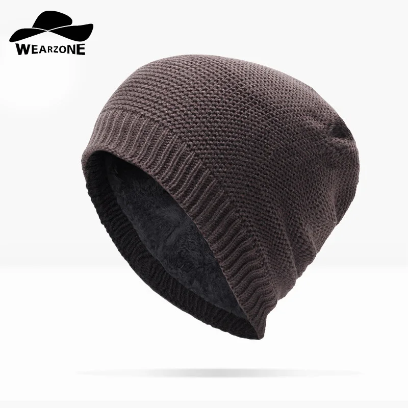 

WEARZONE 2017 Brand Beanies Knit Winter Hats For Men Women Beanie Men's Winter Hat Caps Bonnet Outdoor Ski Sports Warm Baggy Cap