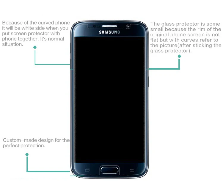 Закаленное стекло для защиты экрана Samsung GALAXY S6 2 шт. защитная пленка 5 9h S 6 SM G920 G920F