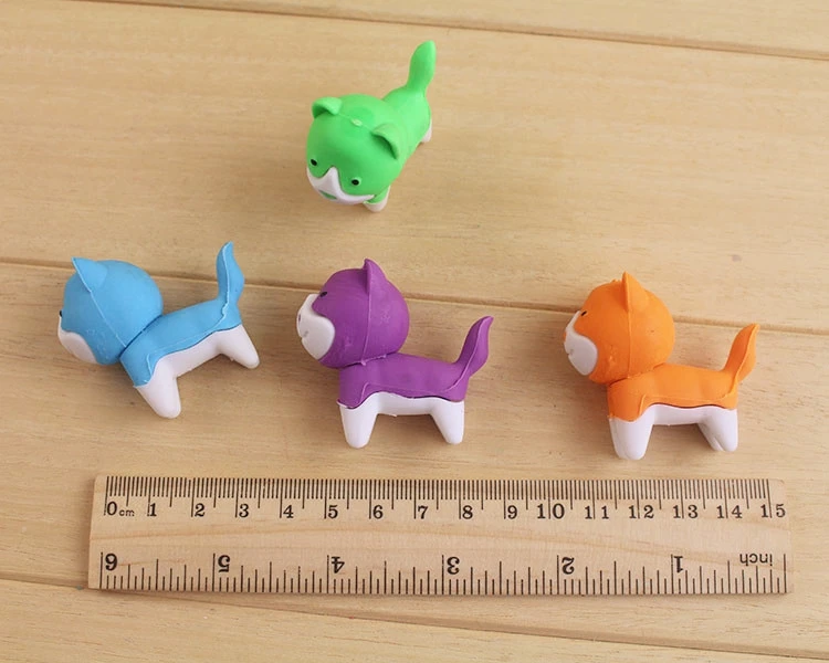 Free ship!1lot=36pc!Creative cartoon cute dog animal rubber eraser/ stationery for children students/gift toy eraser | Канцтовары для