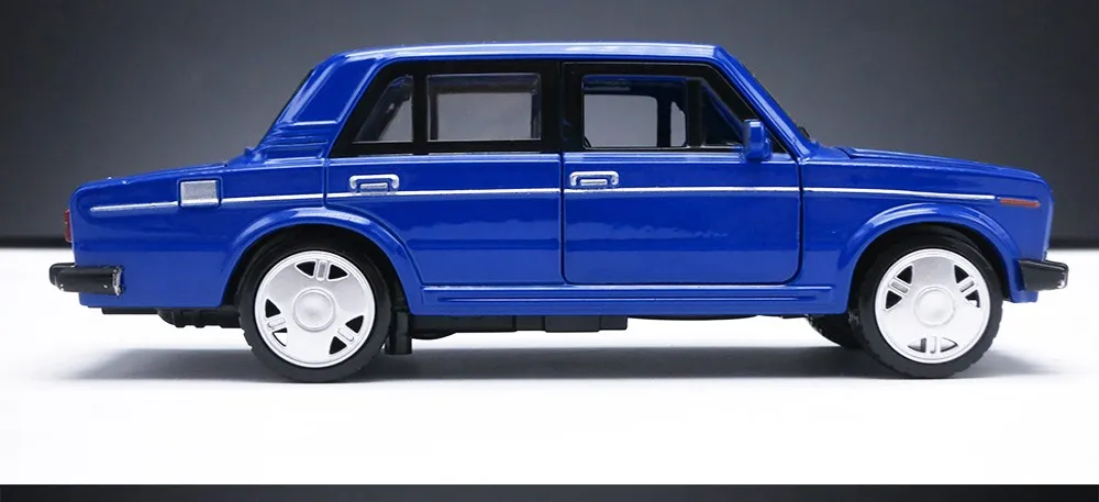 Модель 1/32 литая под давлением, русская копия автомобилей Lada, металлическая игрушка в подарок для мальчиков с открывающимися дверями/музыкой/функцией оттягивания/светом