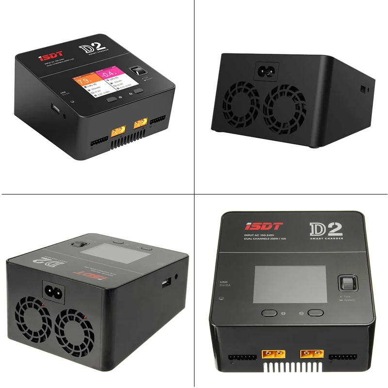 ISDT D2 200W 24A AC Dual Channel Output Smart Battery Balance Charger Accessorie | Электроника