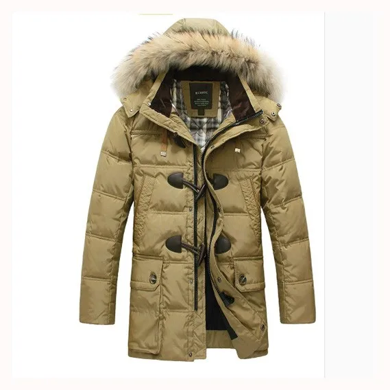 Бренд пуховик зимняя куртка мужское пальто 90% утка лонг сгущает пиджаки с