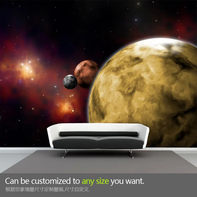 Free shipping The Milky Way starry cosmos personality mural wallpaper customization bedroom ceiling TV setting wall | Обустройство