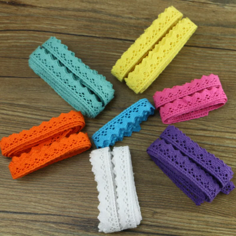 5 colors randomly shipped 25 yards cotton knitted lace DIY handmade wedding / craft gift packaging decoration | Дом и сад