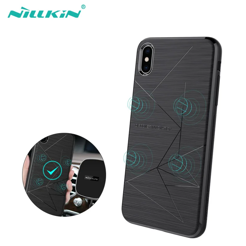 Магнитные Чехлы NILLKIN для iPhone Xr Xs Max Мягкий противоударный чехол X 8 Plus