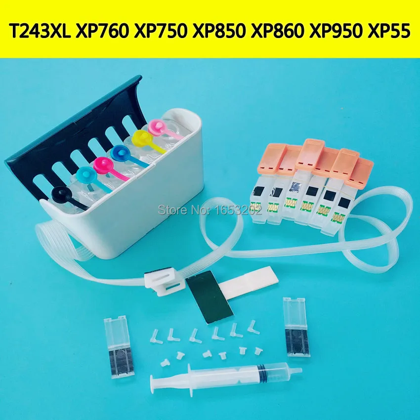 T2431 T2436 T2421 T2426 Непрерывная система подачи чернил для Epson XP750 XP760 XP850 XP860 XP950 XP960 XP55