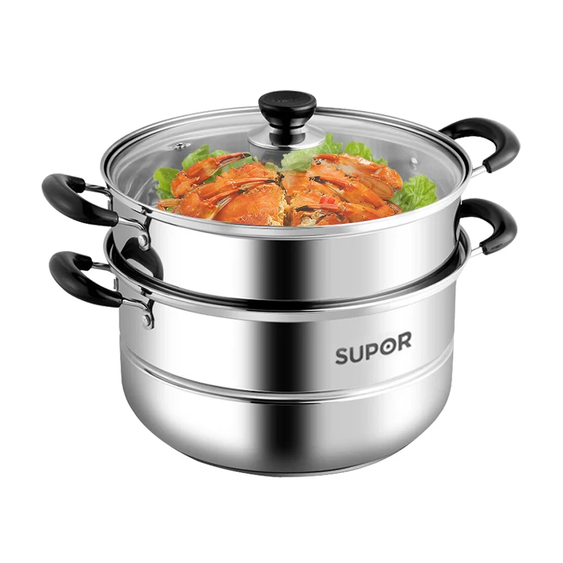 28cm steamer 304 stainless steel 2 layer thick household ladder gas cooker universal | Дом и сад