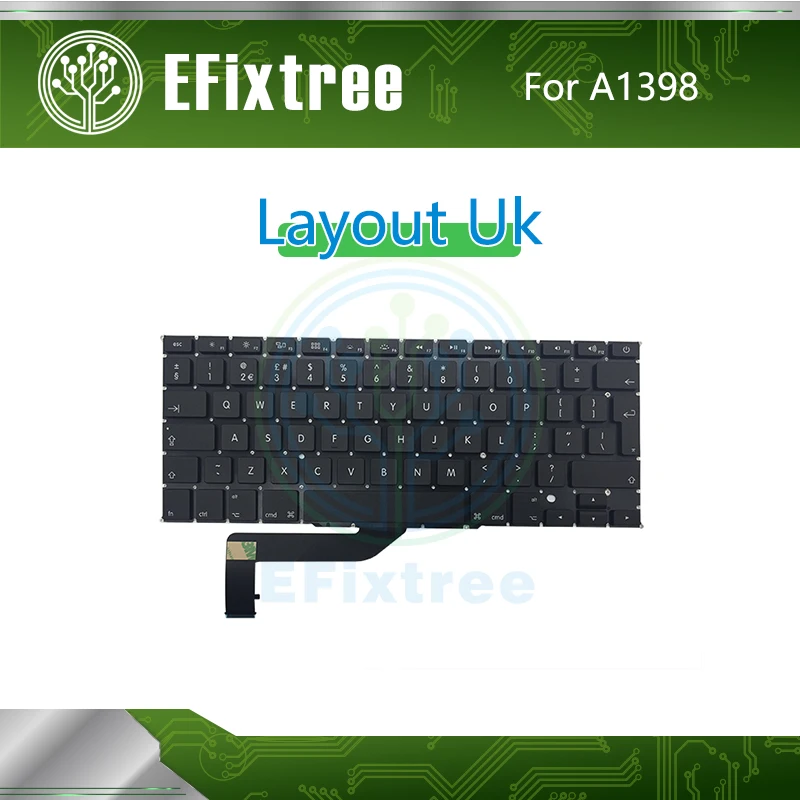 

10 PCS New A1398 Keyboard English For Macbook Pro Retina 15" A1398 Layout US 2012013 2014 2015 EMC 2512 2673 2674 2745 2876