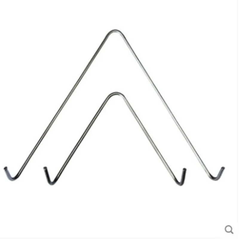 

20 Pcs Wall-mounted pot Horn hook stainless steel V-shaped hook Household hooks