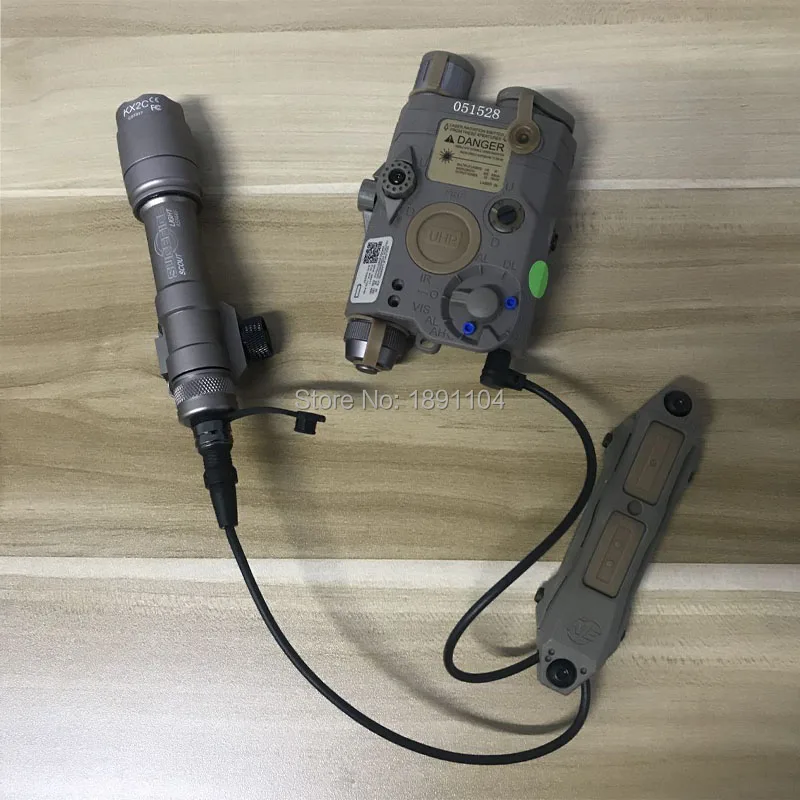 Коричневый Element LA-5C PEQ15 UHP зеленый и ИК лазер и M600C фонарик и двойной переключатель управления(419+ 072+ 04040 - Цвет: Коричневый