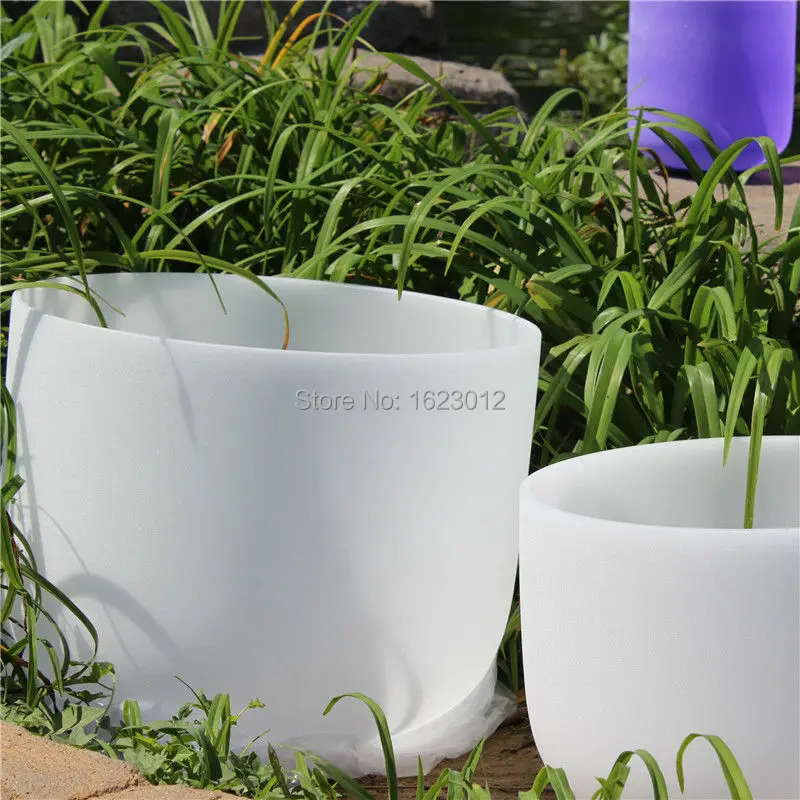 

8" Tuned tones Note A Third Chakra quartz crystal singing bowls 432hz